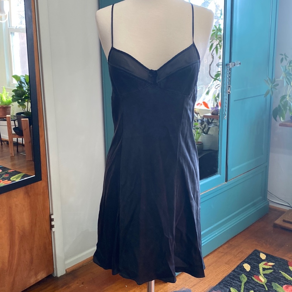 Purple-grey tailored slip dress